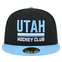 NHL Black/Light Blue Utah Mammoth New Era Lockup 1st Season 59FIFTY Fitted Hat