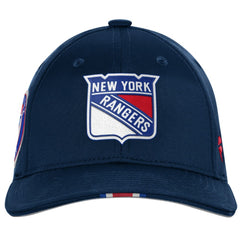 NHL Navy New York Rangers Fanatics Youth 2025 NHL Draft Authentic Pro On-Stage Podium Adjustable Hat
