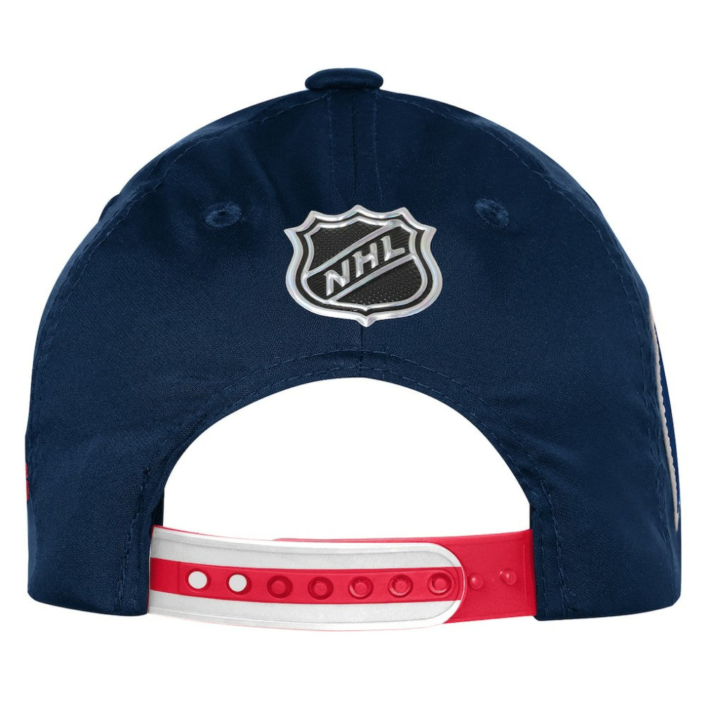 NHL Navy New York Rangers Fanatics Youth 2025 NHL Draft Authentic Pro On-Stage Podium Adjustable Hat