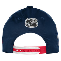 NHL Navy New York Rangers Fanatics Youth 2025 NHL Draft Authentic Pro On-Stage Podium Adjustable Hat