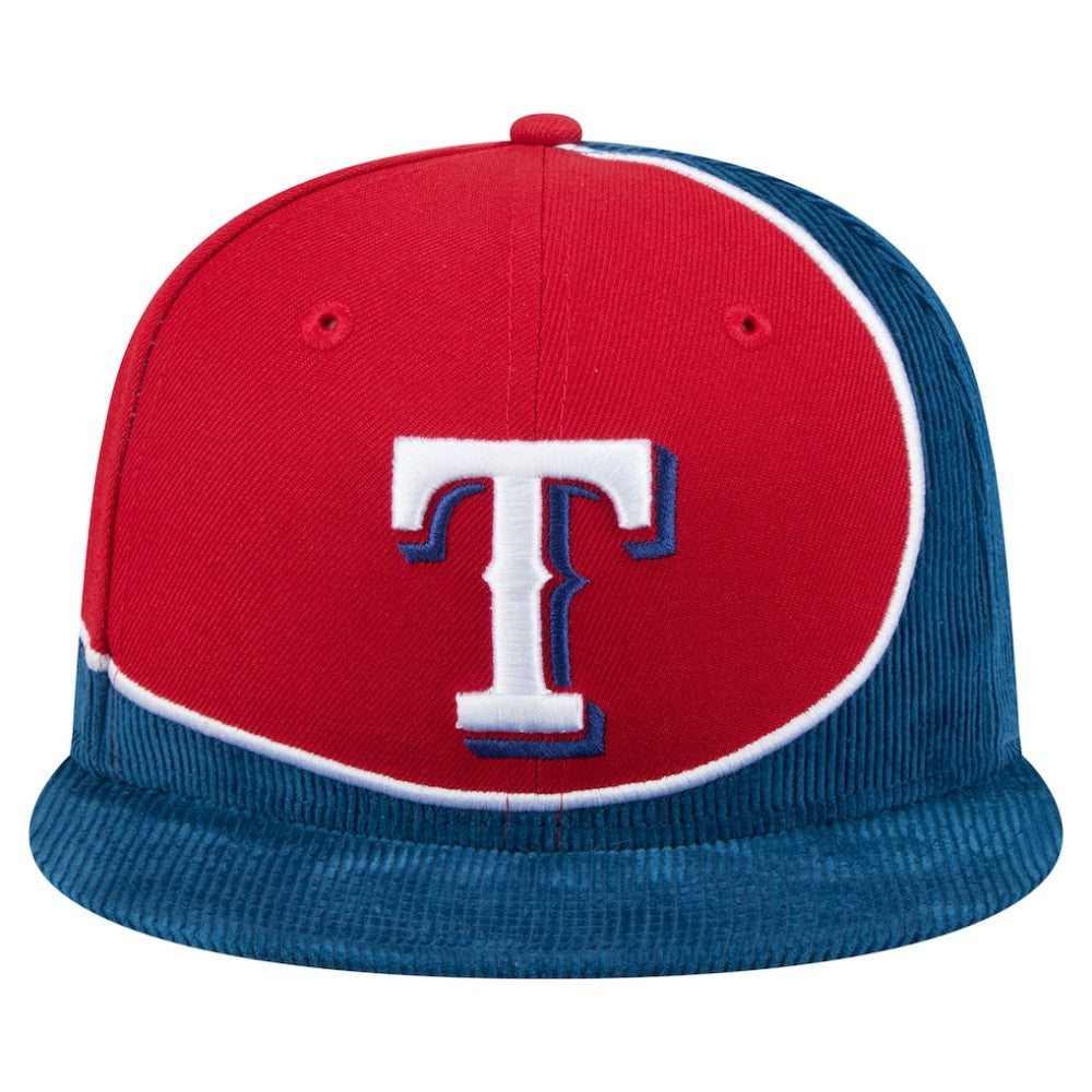 MLB Texas Rangers New Era Retro Split Corduroy Snapback Hat