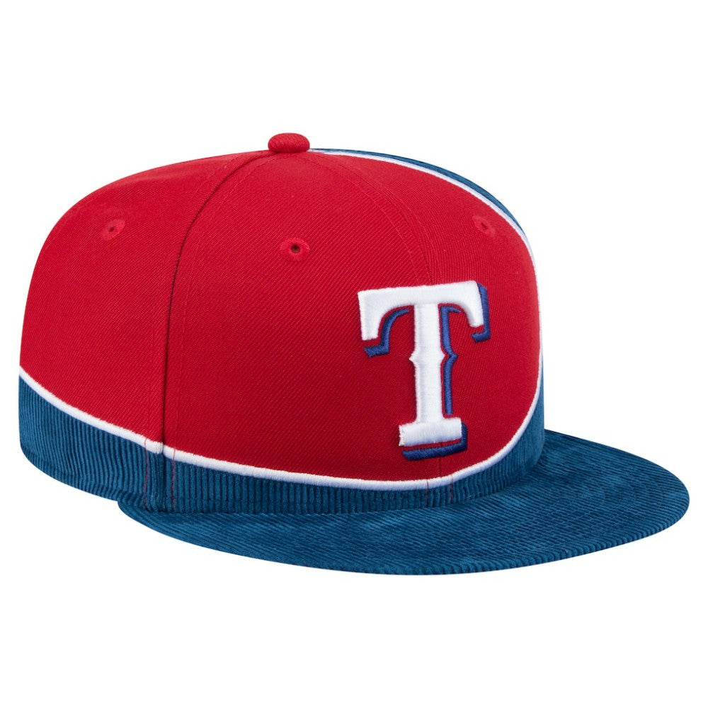 MLB Texas Rangers New Era Retro Split Corduroy Snapback Hat