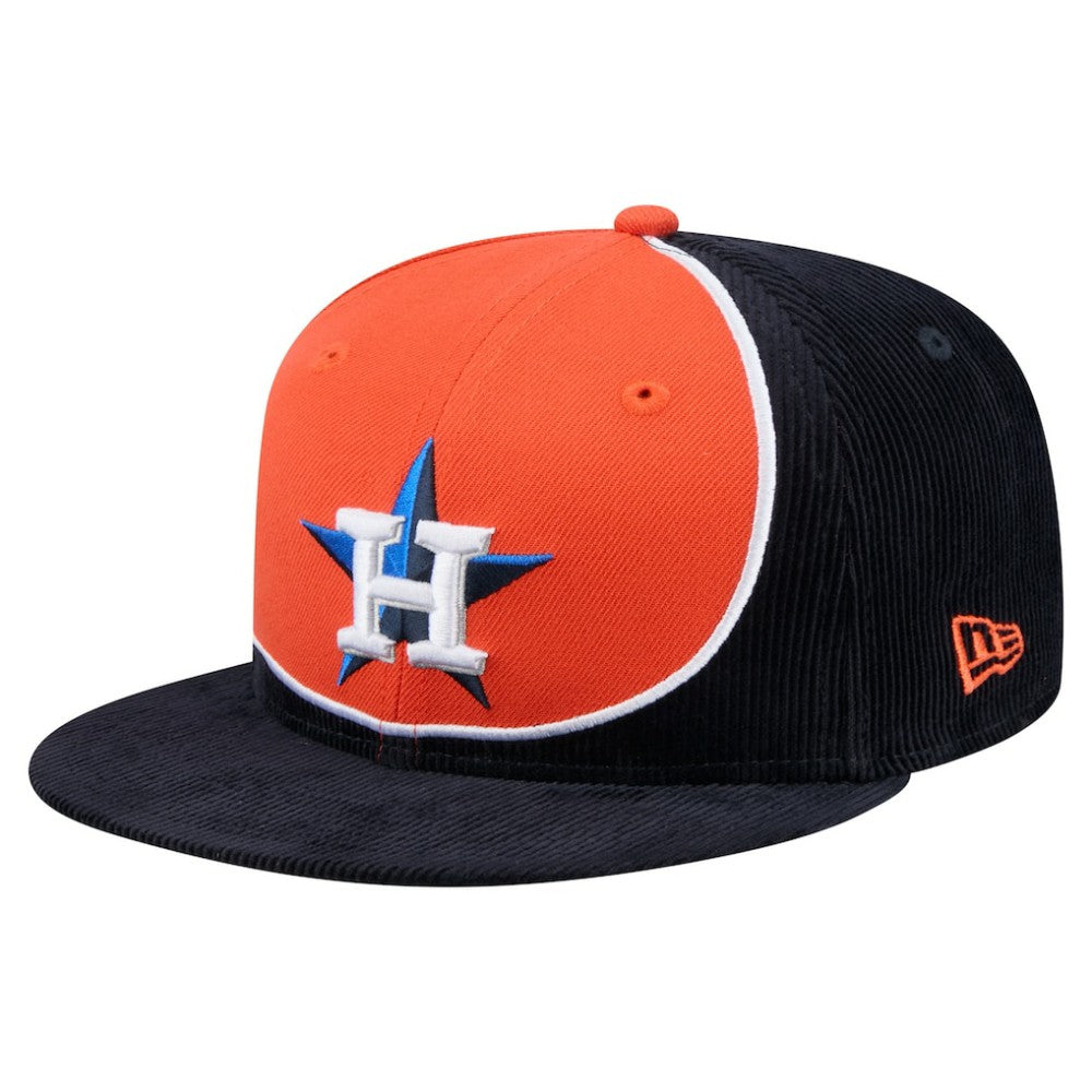 MLB Houston Astros New Era Retro Split Corduroy Snapback Hat