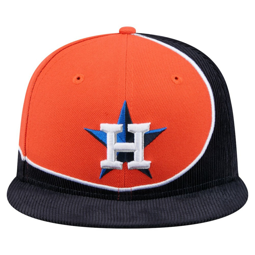MLB Houston Astros New Era Retro Split Corduroy Snapback Hat