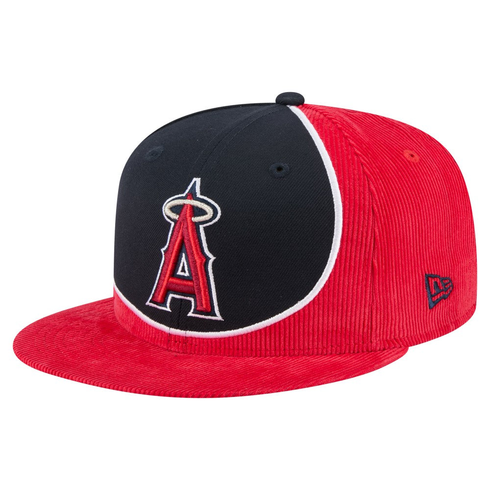MLB Los Angeles Angels New Era Retro Split Corduroy Snapback Hat