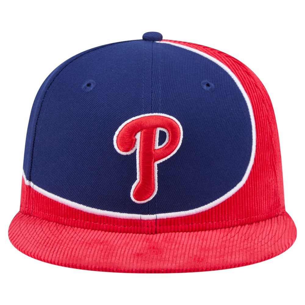 MLB Philadelphia Phillies New Era Retro Split Corduroy Snapback Hat