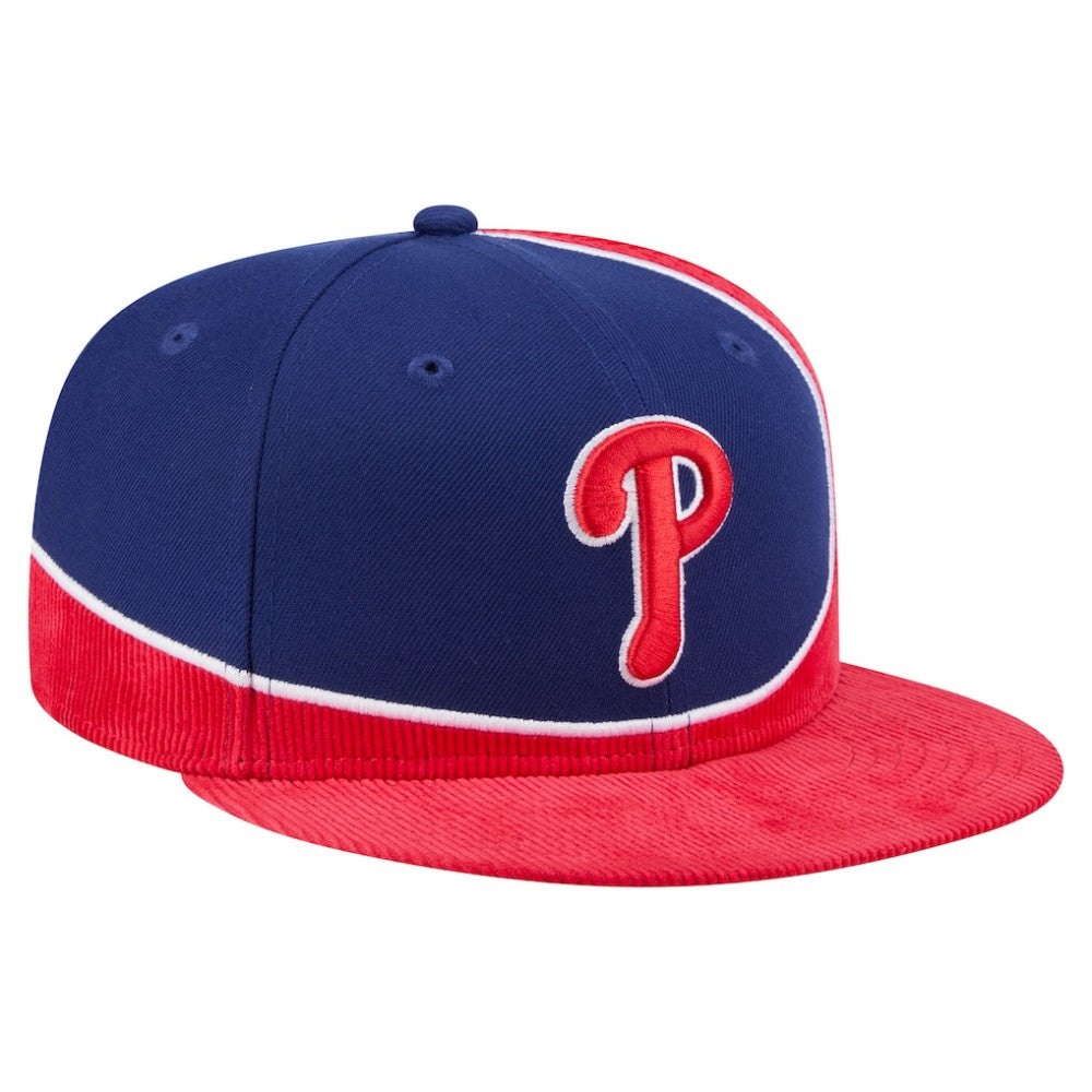 MLB Philadelphia Phillies New Era Retro Split Corduroy Snapback Hat