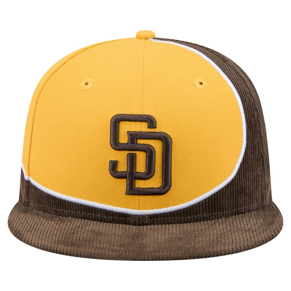 MLB San Diego Padres New Era Retro Split Corduroy Snapback Hat