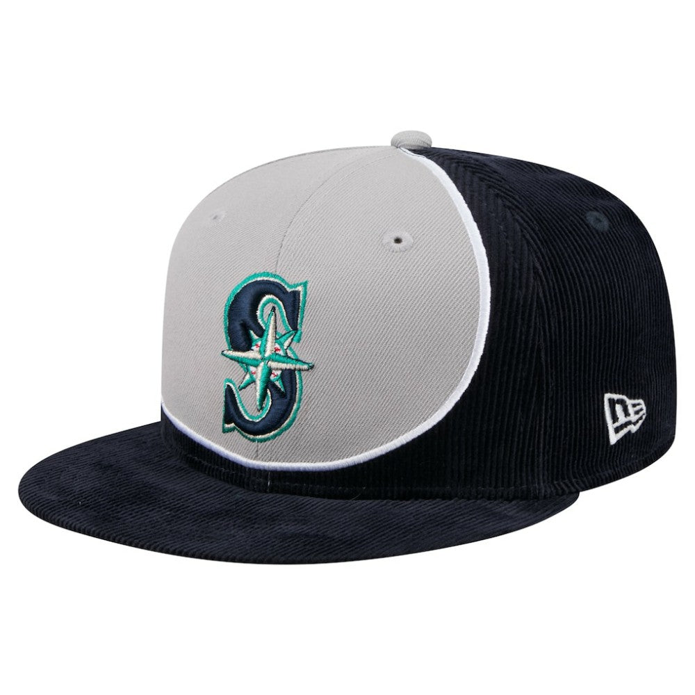 MLB Seattle Mariners New Era Retro Split Corduroy Snapback Hat