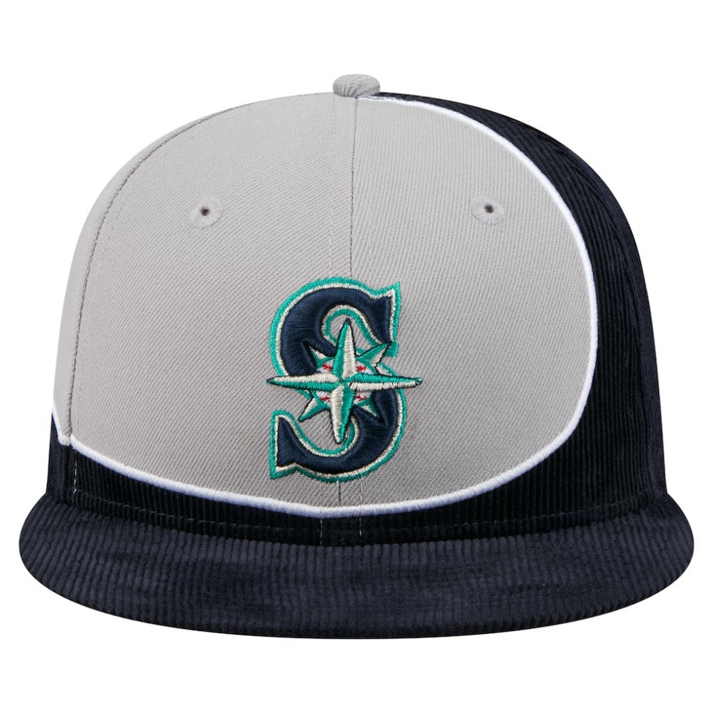 MLB Seattle Mariners New Era Retro Split Corduroy Snapback Hat