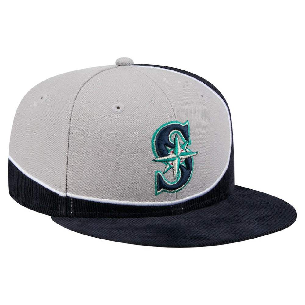MLB Seattle Mariners New Era Retro Split Corduroy Snapback Hat