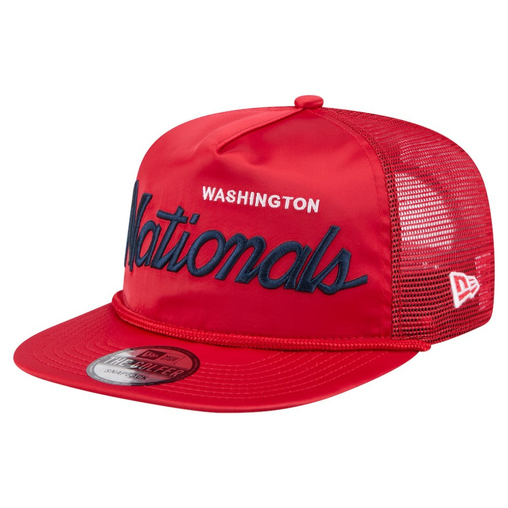 MLB Washington Nationals New Era Retro Satin Script Golfer Adjustable Hat