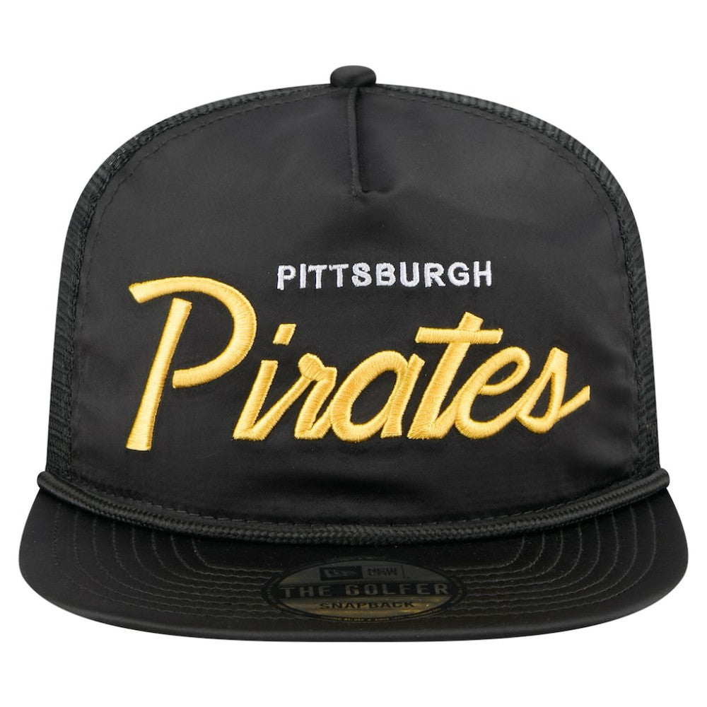 MLB Pittsburgh Pirates New Era Retro Satin Script Golfer Adjustable Hat
