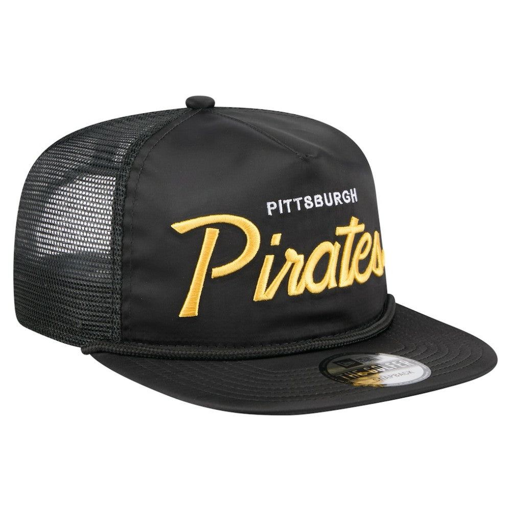 MLB Pittsburgh Pirates New Era Retro Satin Script Golfer Adjustable Hat