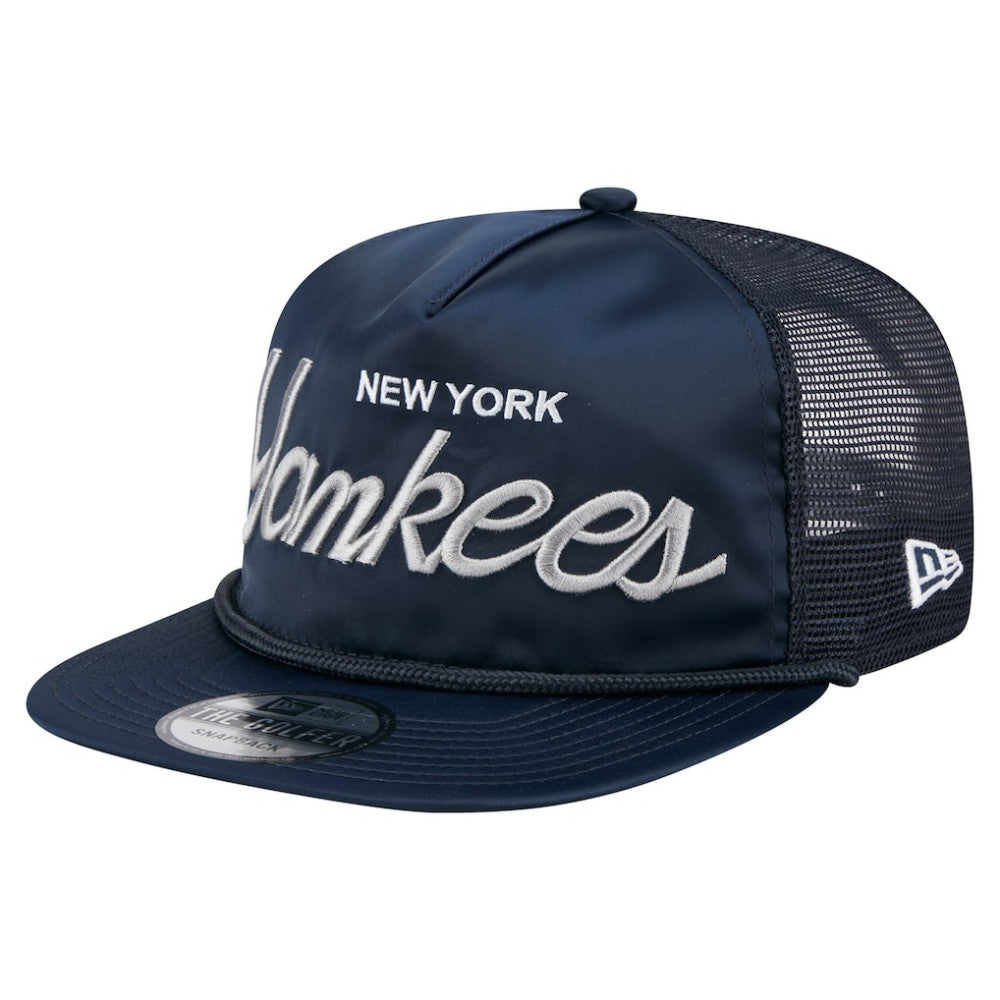MLB New York Yankees New Era Retro Satin Script Golfer Adjustable Hat