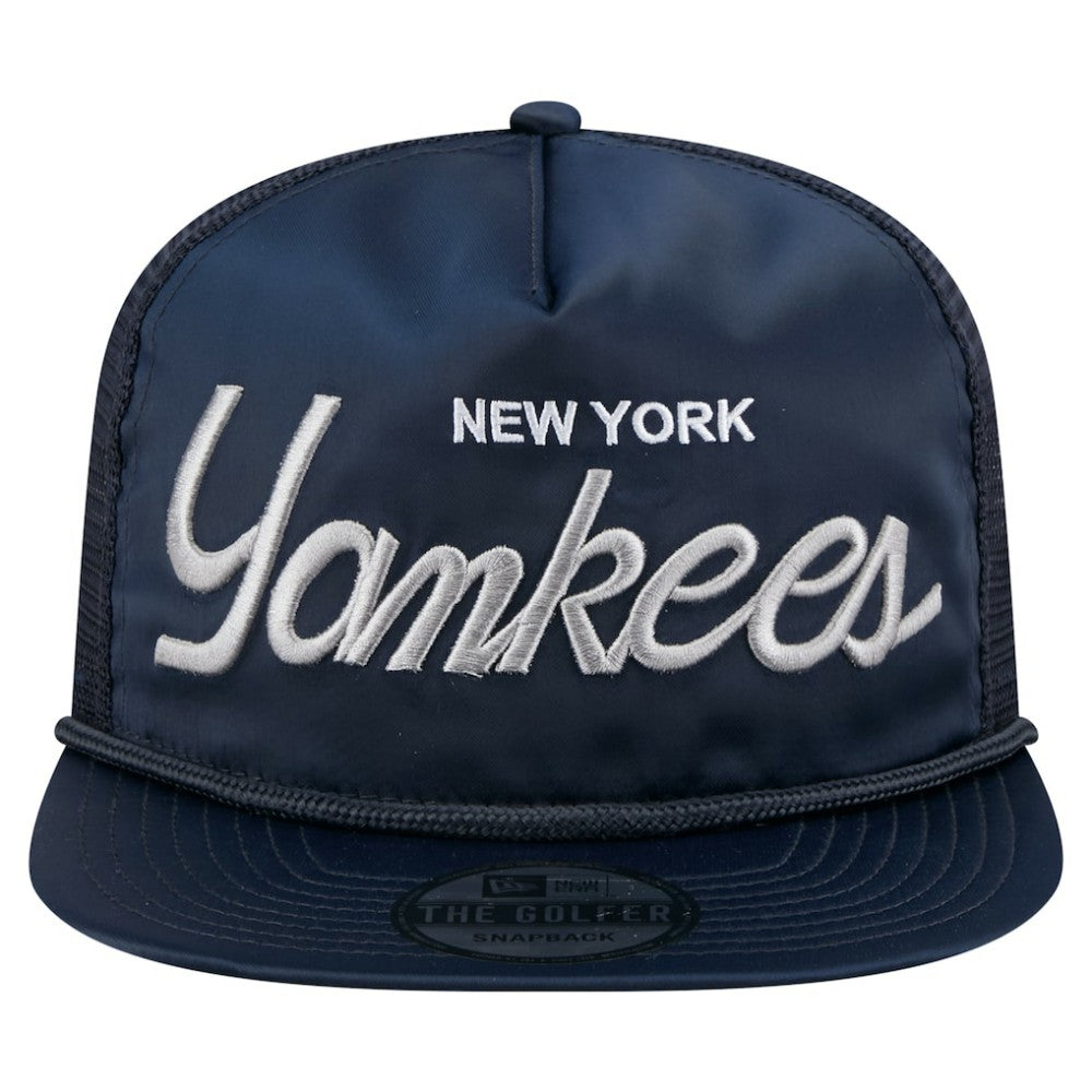 MLB New York Yankees New Era Retro Satin Script Golfer Adjustable Hat