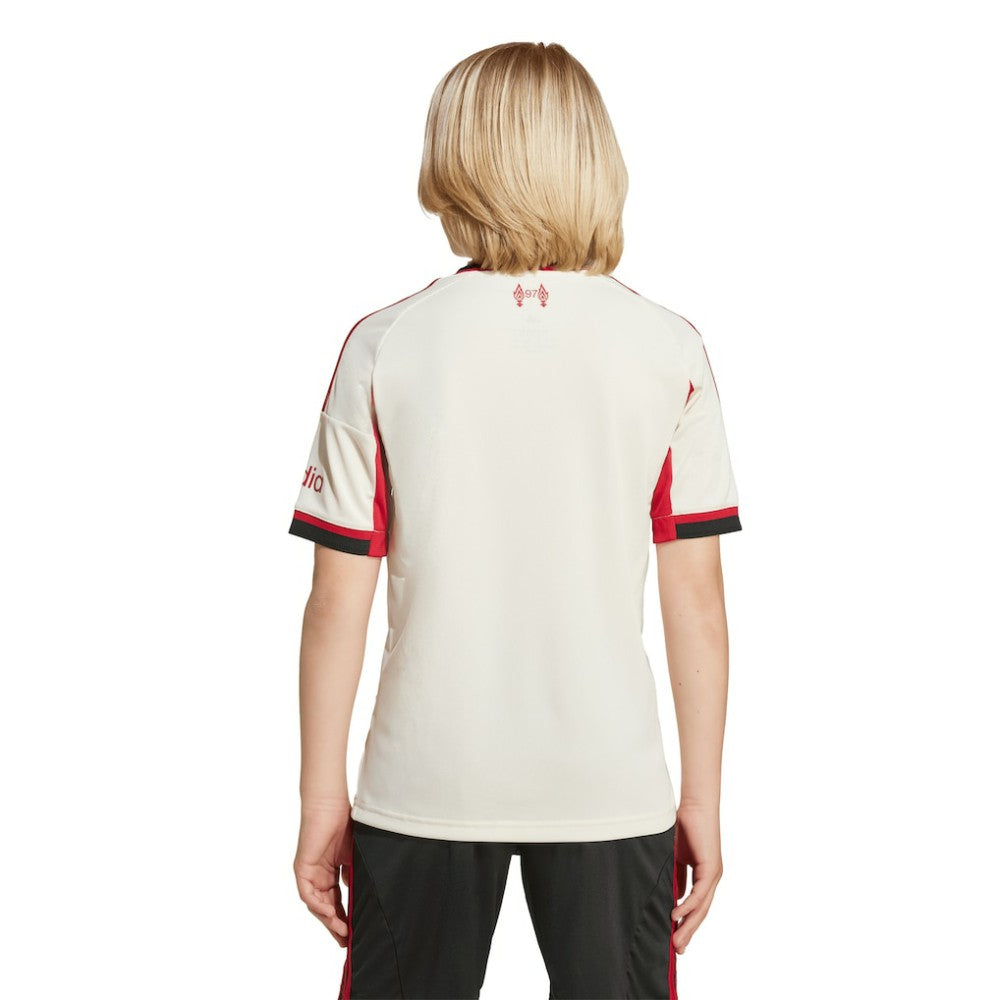 Liverpool Youth 2025/26 Away Replica Jersey - Adidas White