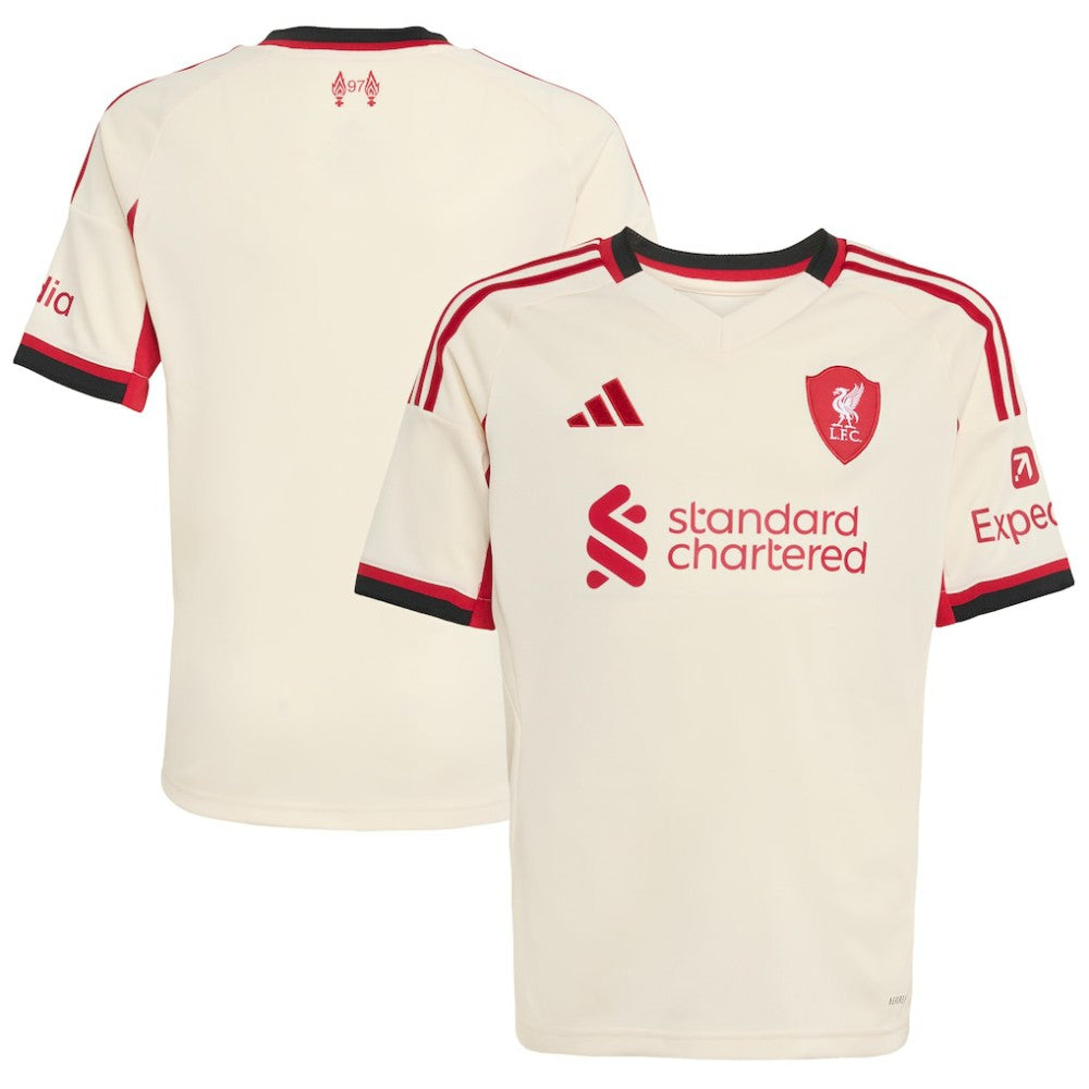 Liverpool Youth 2025/26 Away Replica Jersey - Adidas White