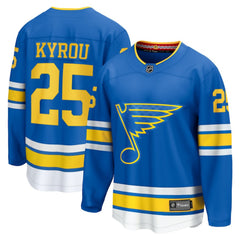 NHL Blue Jordan Kyrou St. Louis Blues Fanatics Home Breakaway Player Jersey