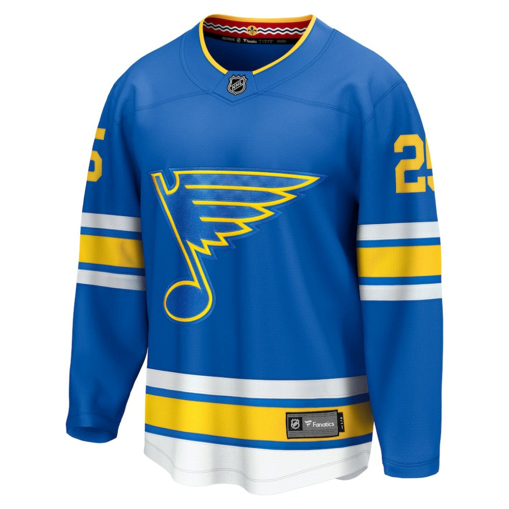 NHL Blue Jordan Kyrou St. Louis Blues Fanatics Home Breakaway Player Jersey