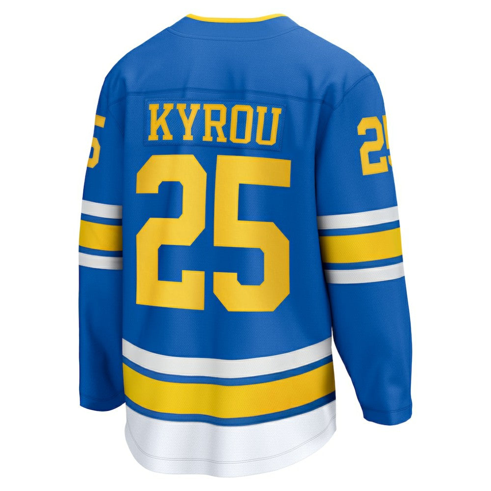 NHL Blue Jordan Kyrou St. Louis Blues Fanatics Home Breakaway Player Jersey