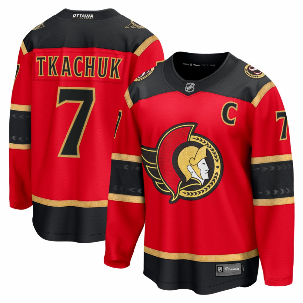 NHL Red Brady Tkachuk Ottawa Senators Fanatics Alternate Breakaway Jersey