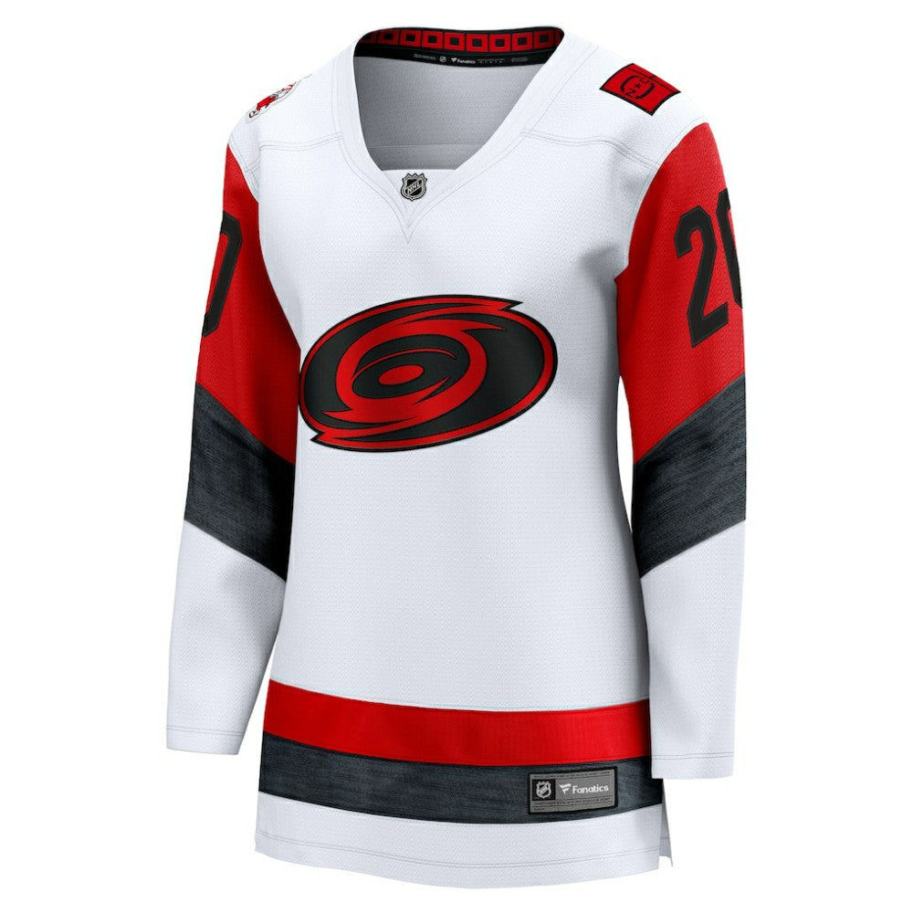 NHL White Sebastian Aho Carolina Hurricanes Fanatics Women's Away Breakaway Jersey