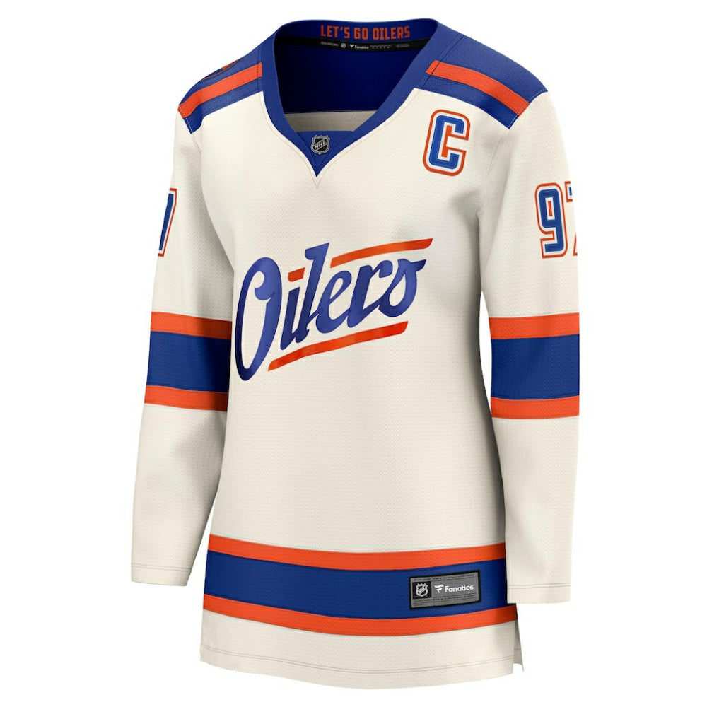 NHL Light Beige Connor McDavid Edmonton Oilers Fanatics Women's Alternate Breakaway Jersey