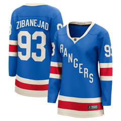 NHL Blue Mika Zibanejad New York Rangers Fanatics Women's Centennial Breakaway Jersey