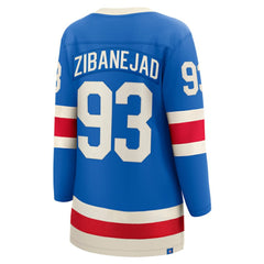 NHL Blue Mika Zibanejad New York Rangers Fanatics Women's Centennial Breakaway Jersey