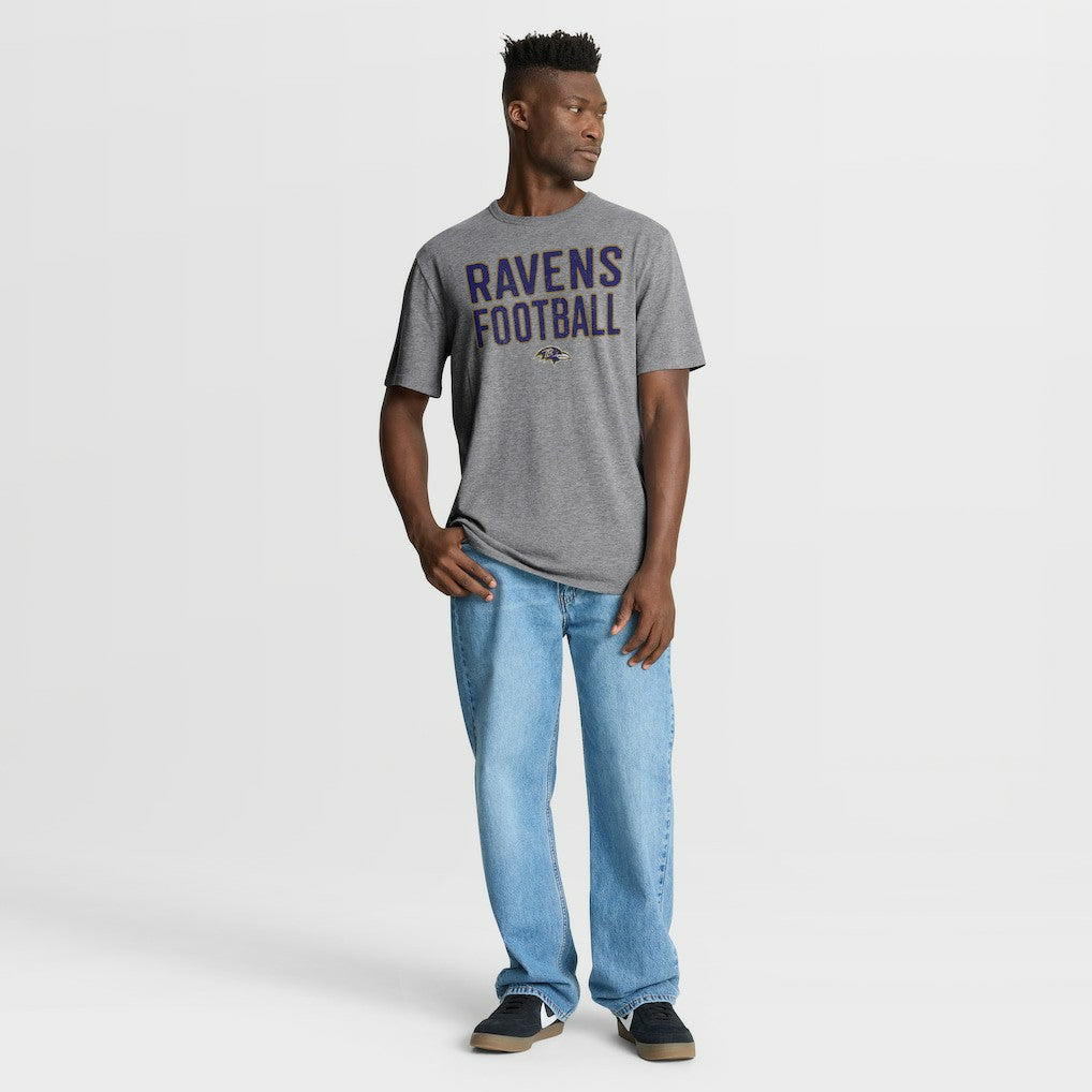 First Down Tribute Tri-Blend T-Shirt - Baltimore Ravens