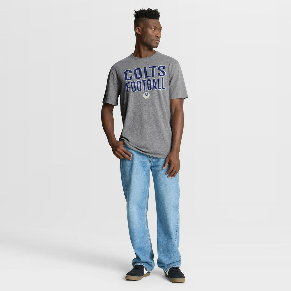 First Down Tribute Tri-Blend T-Shirt - Indianapolis Colts