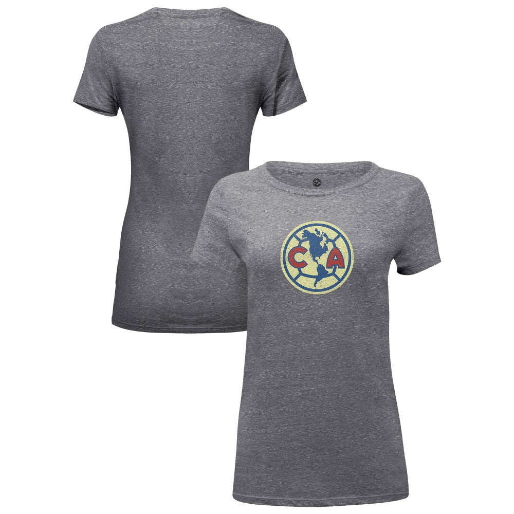 Club America 1863FC Women's Color Badge Tri-Blend T-Shirt -  Heather Gray