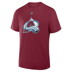 NHL Burgundy Nathan MacKinnon Colorado Avalanche Fanatics Authentic Stack Name & Number T-Shirt