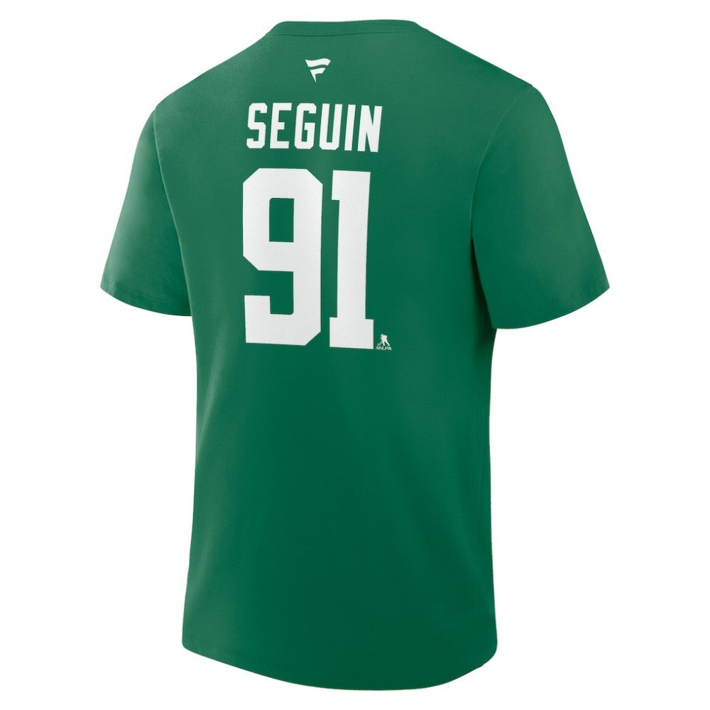 NHL Kelly Green Tyler Seguin Dallas Stars Fanatics Authentic Stack Name & Number T-Shirt