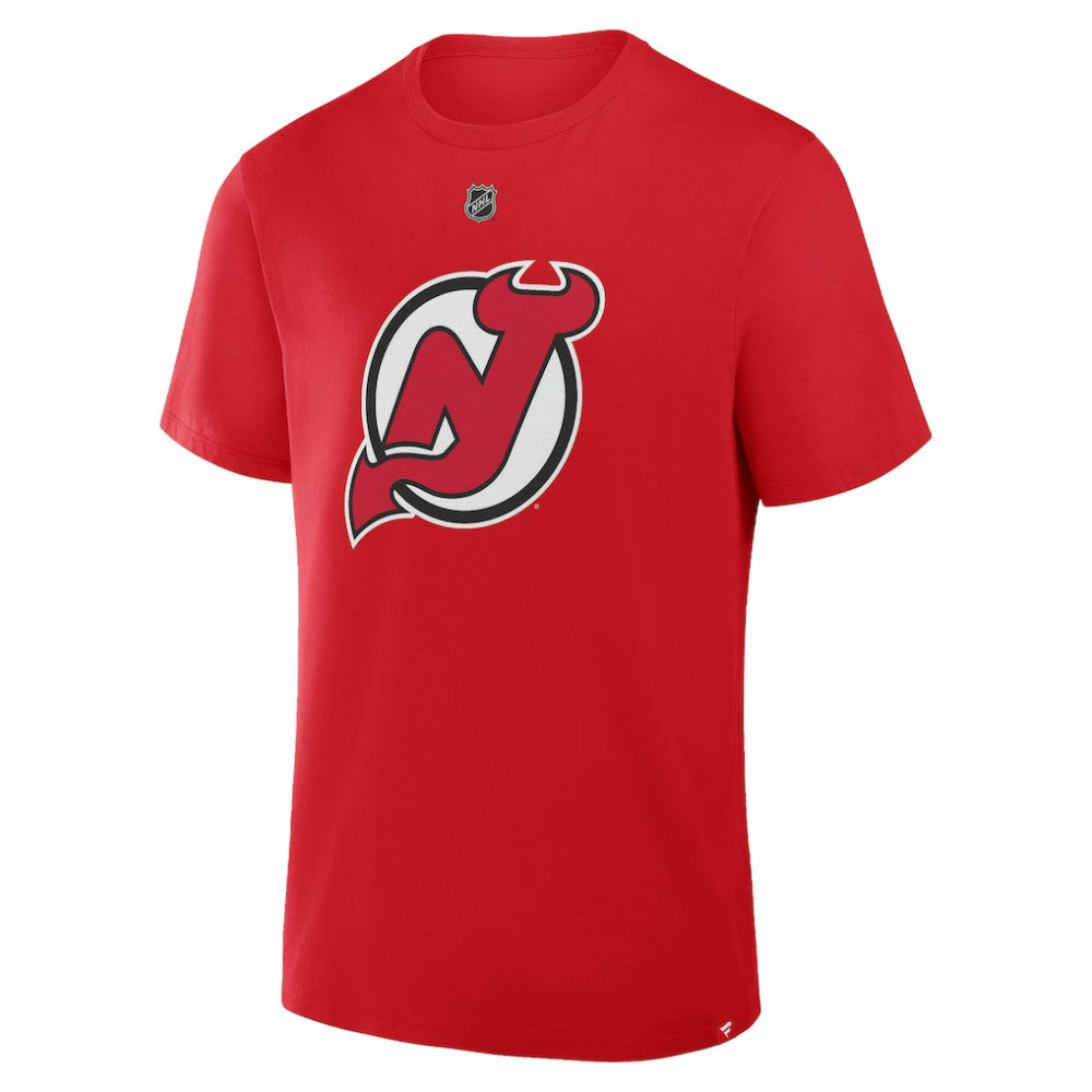 NHL Red Jacob Markstrom New Jersey Devils Fanatics Authentic Stack Name & Number T-Shirt