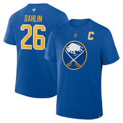 NHL Royal Rasmus Dahlin Buffalo Sabres Fanatics Authentic Stack Name & Number T-Shirt
