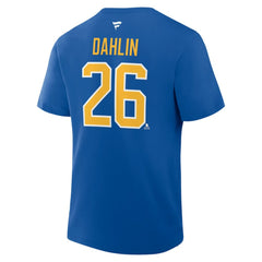 NHL Royal Rasmus Dahlin Buffalo Sabres Fanatics Authentic Stack Name & Number T-Shirt