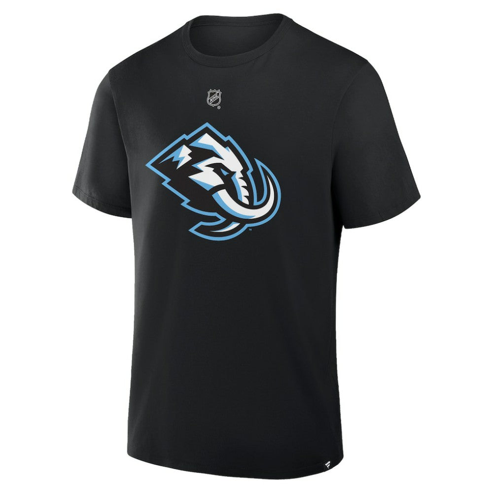 NHL Black Logan Cooley Utah Mammoth Fanatics Authentic Stack Name & Number T-Shirt