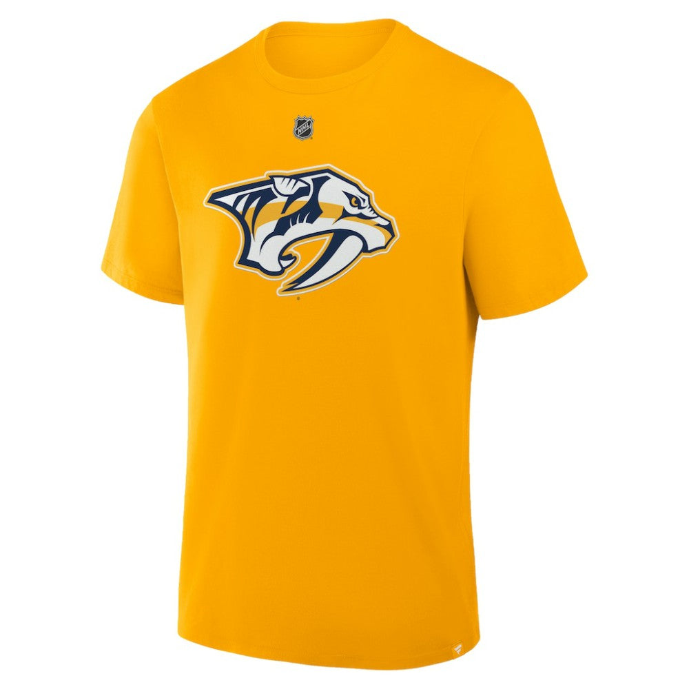 NHL Gold Steven Stamkos Nashville Predators Fanatics Authentic Stack Name & Number T-Shirt