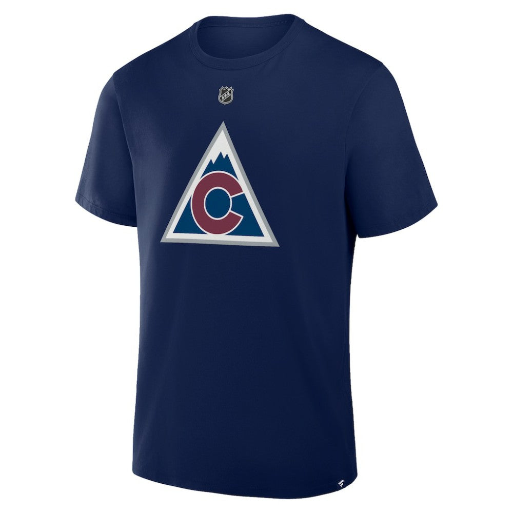 NHL Navy Cale Makar Colorado Avalanche Fanatics Authentic Stack Name & Number T-Shirt