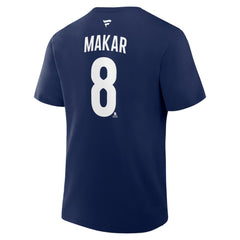 NHL Navy Cale Makar Colorado Avalanche Fanatics Authentic Stack Name & Number T-Shirt
