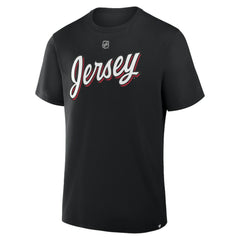 NHL Black Jacob Markstrom New Jersey Devils Fanatics Authentic Stack Name & Number T-Shirt