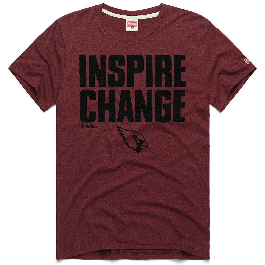 Homage Unisex 2024 Inspire Change Tri-Blend T-Shirt - Arizona Cardinals
