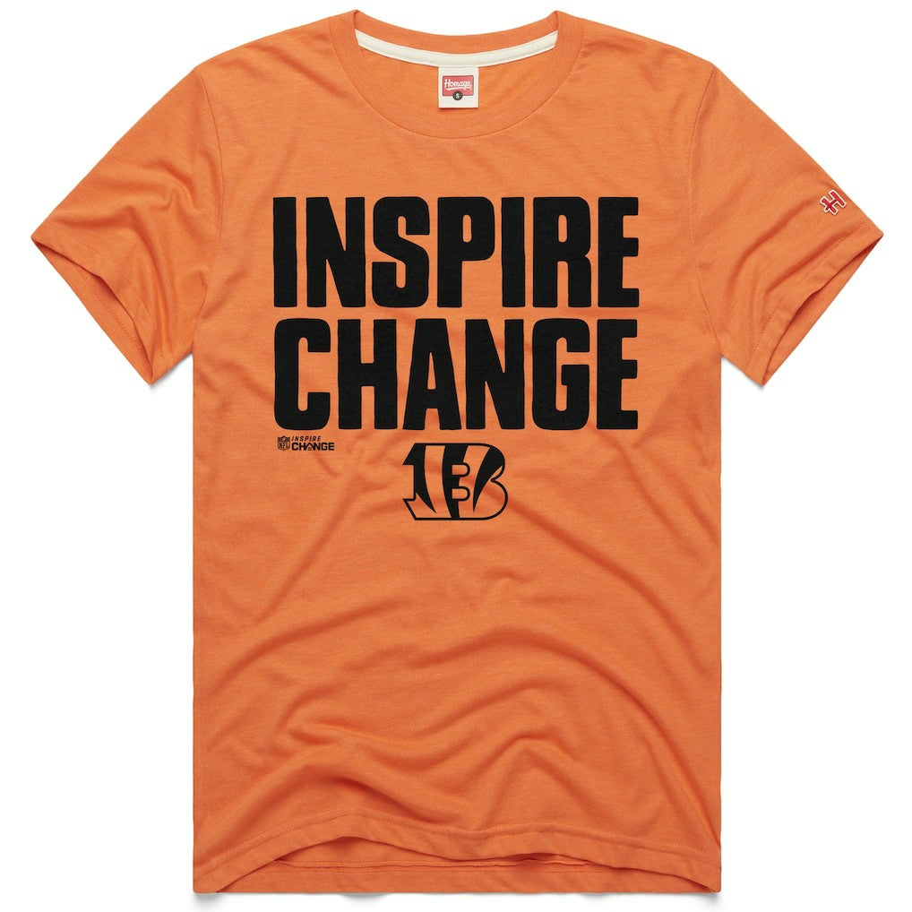 Homage Unisex 2024 Inspire Change Tri-Blend T-Shirt - Cincinnati Bengals