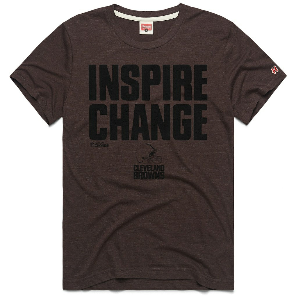 Homage Unisex 2024 Inspire Change Tri-Blend T-Shirt - Cleveland Browns