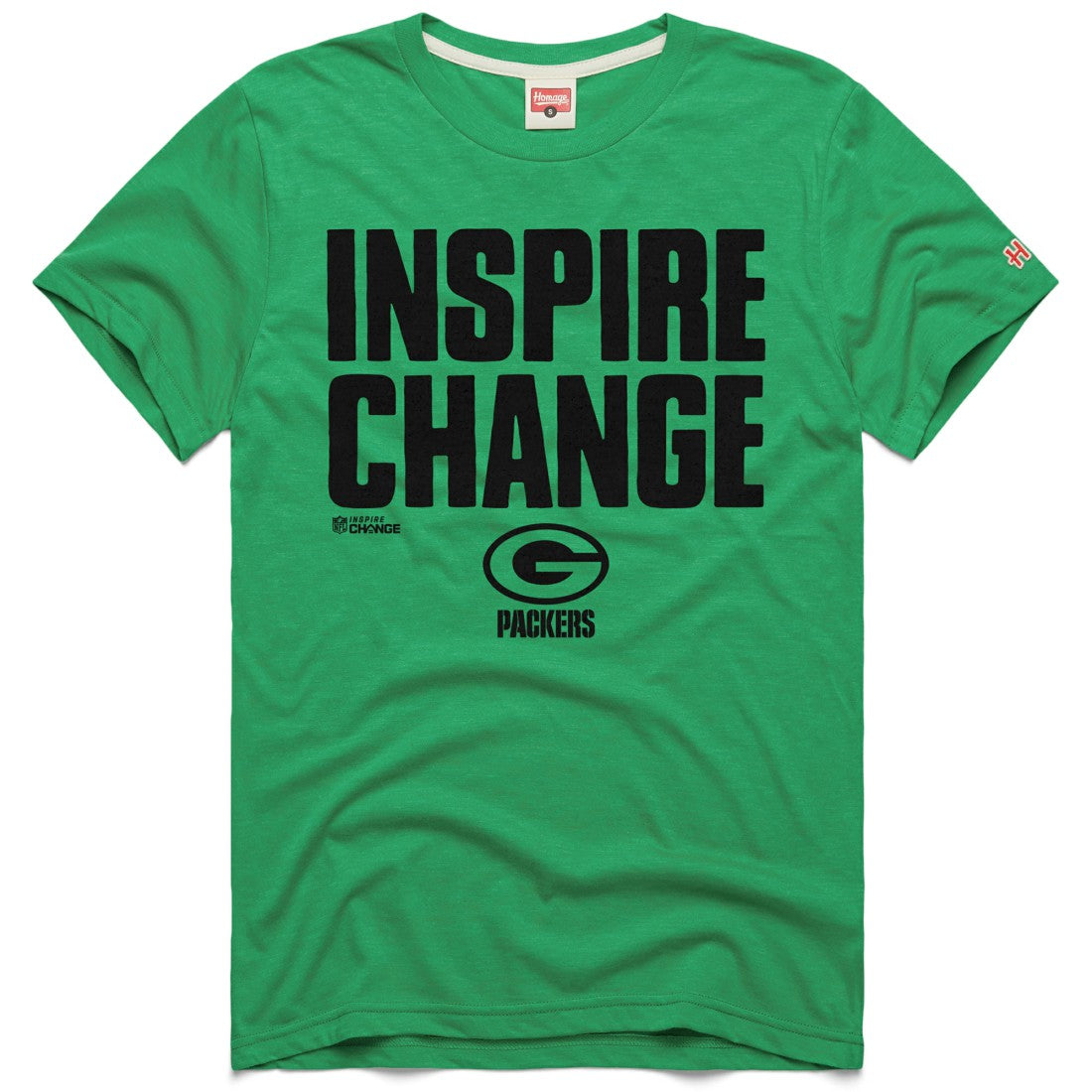 Homage Unisex 2024 Inspire Change Tri-Blend T-Shirt - Green Bay Packers