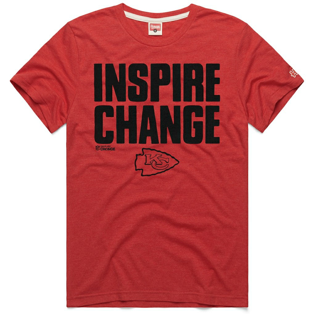 Homage Unisex 2024 Inspire Change Tri-Blend T-Shirt - Kansas City Chiefs