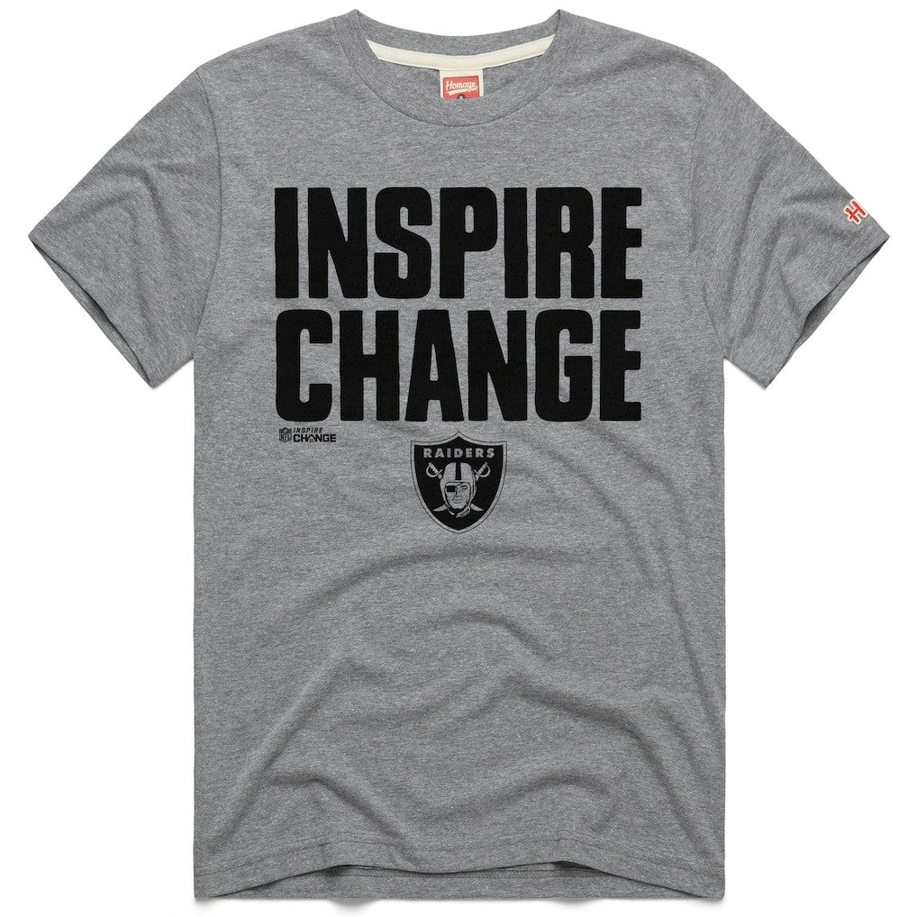 Homage Unisex 2024 Inspire Change Tri-Blend T-Shirt - Las Vegas Raiders