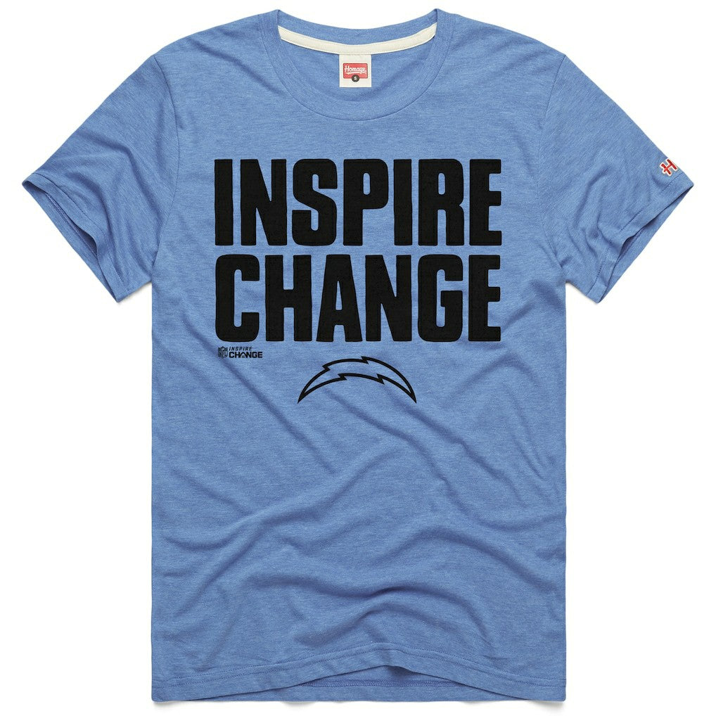 Homage Unisex 2024 Inspire Change Tri-Blend T-Shirt - Los Angeles Chargers
